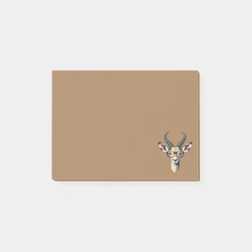 Funny gazelle face for safari and spectacles lover post_it notes