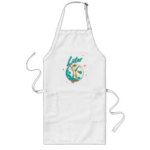Funny Gecko Later Procrastination Humor Long Apron