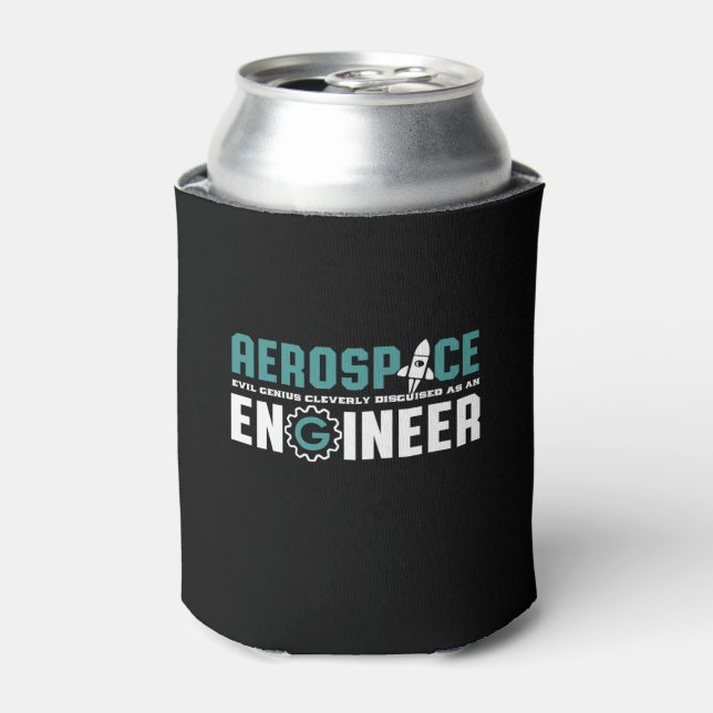 Funny Geek Engineer Aerospace Engineering Major Can Cooler (Can Front)