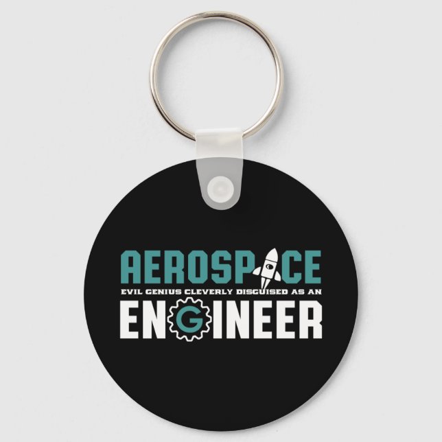 Funny Geek Engineer Aerospace Engineering Major Keychain (Front)