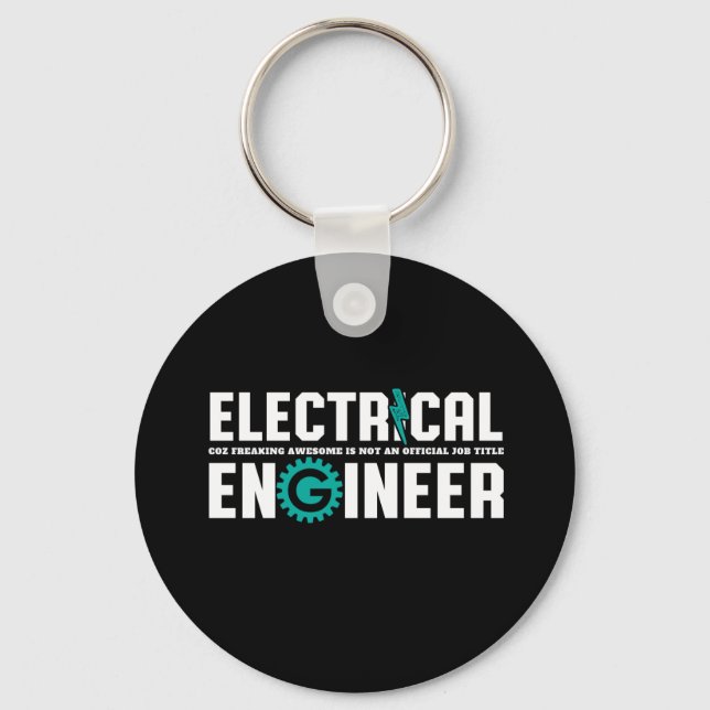 Funny Geek Engineer Electrical Engineering Humor Keychain (Front)