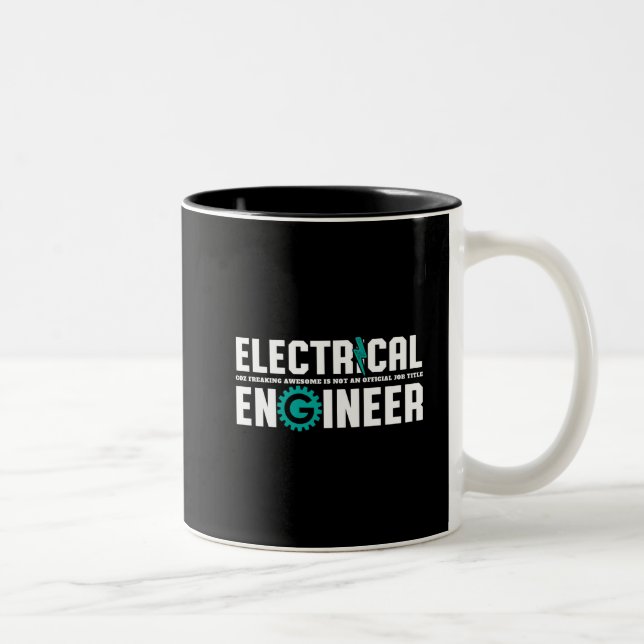Funny Geek Engineer Electrical Engineering Humor Two-Tone Coffee Mug (Right)