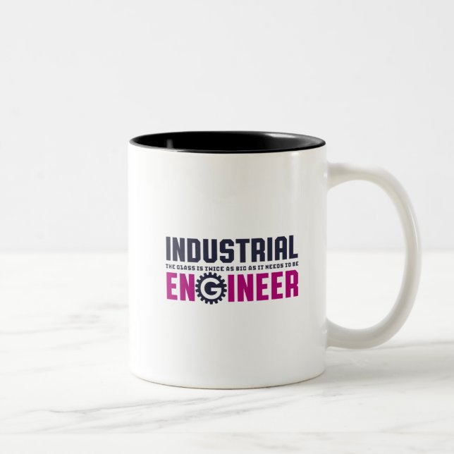 Funny Geek Engineer Industrial Engineering Major Two-Tone Coffee Mug (Right)