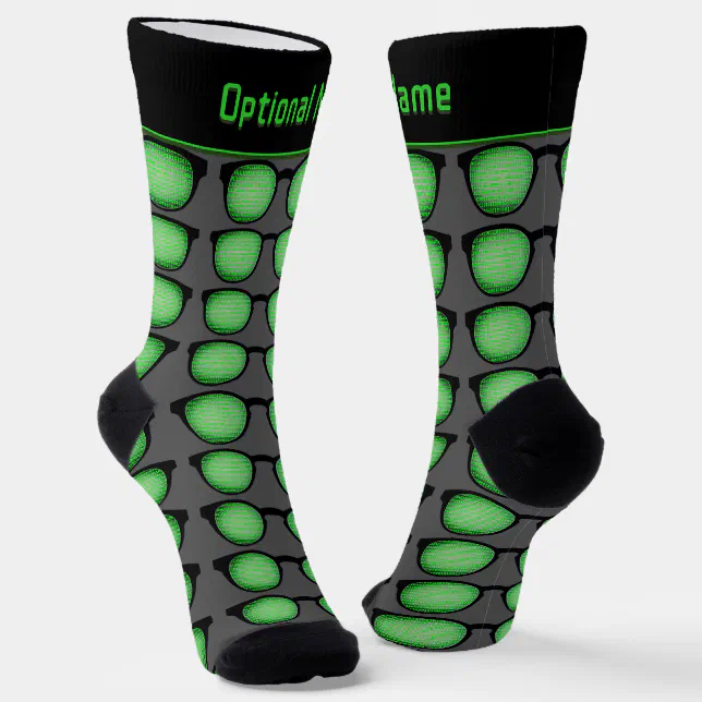 Funny Geek Glasses: Pair of Specs with Code Lenses Socks | Zazzle