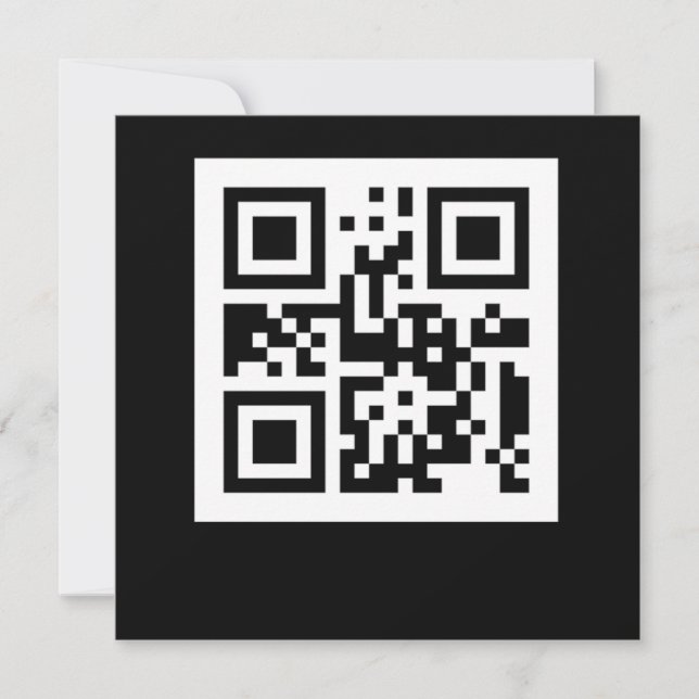 Funny Geek Human QR Code Barcode Code Scanner Invitation (Front)