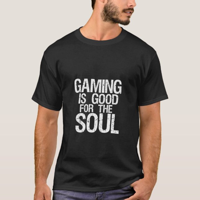 Funny Geek Humor Dark T-shirt for Gamers (Front)