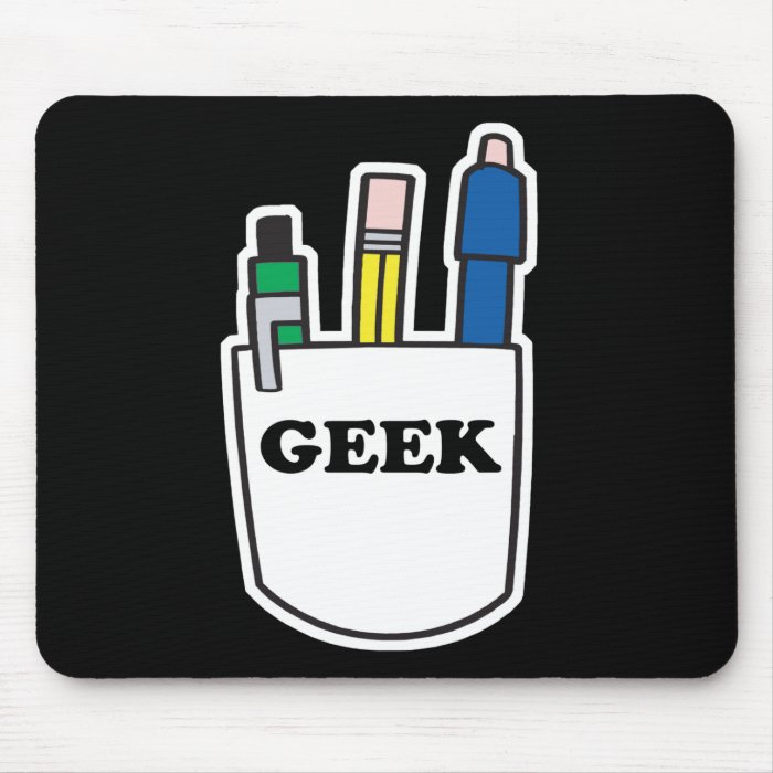 Funny GEEK Pocket Protector Mouse Mat