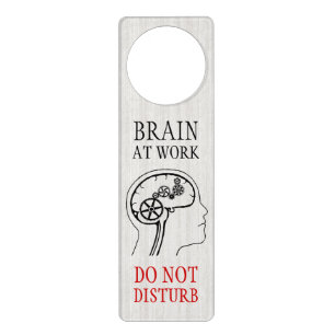 Funny Geek Work Study Do Not Disturb door hanger