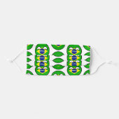Funny Geeky Brazil Countryball Flag Adult Cloth Face Mask (Front, Folded)