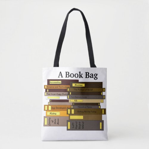 Funny Geeky Gift Personalized Bag of Books Tote