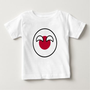 Funny Geeky Japan Countryball Flag Baby T-shirt by Countryballs_Store at Zazzle