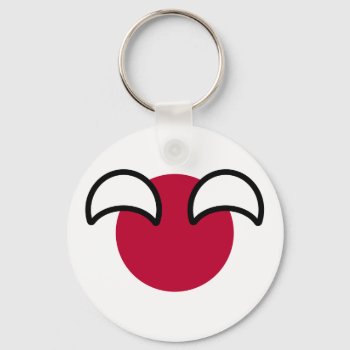 Funny Geeky Japan Countryball Flag Keychain by Countryballs_Store at Zazzle