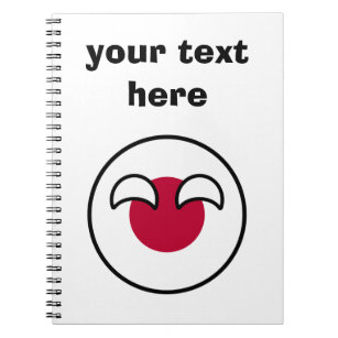Funny Geeky Japan Countryball Flag Notebook