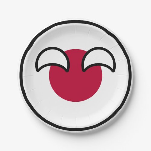 Funny Geeky Japan Countryball Flag Paper Plates