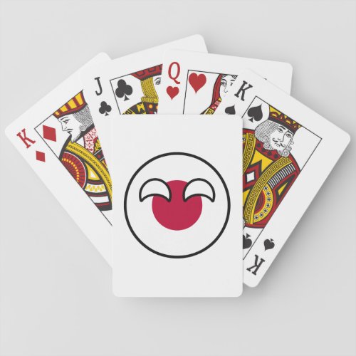 Funny Geeky Japan Countryball Flag Playing Cards