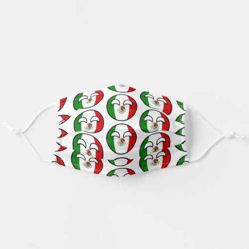 Funny Geeky Mexico Countryball Flag Adult Cloth Face Mask