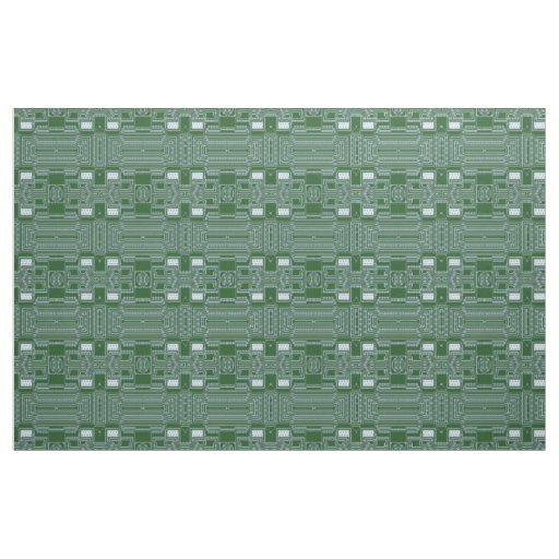 Funny Geeky Nerd Computer Circuit Board Pattern Fabric