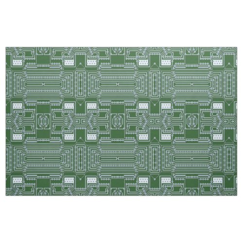 Funny Geeky Nerd Computer Circuit Board Pattern Fabric