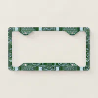 Green Circuit Board Image Aluminum Geeky Cuff