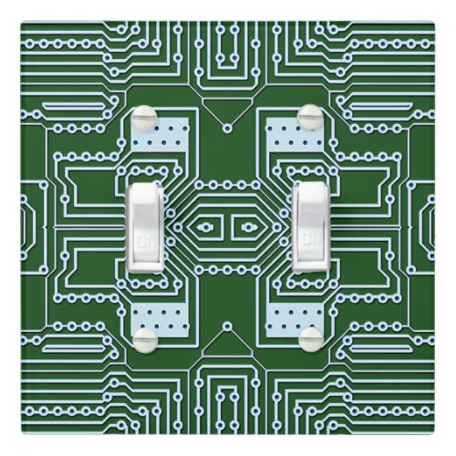 Funny Geeky Nerd Computer Circuit Board Pattern Light Switch Cover