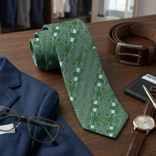 Funny Geeky Nerd Computer Circuit Board Pattern Neck Tie