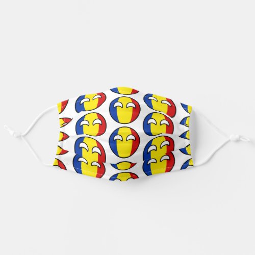 Funny Geeky Romania Countryball Flag Adult Cloth Face Mask
