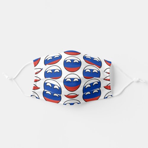 Funny Geeky Russia Countryball Flag Adult Cloth Face Mask