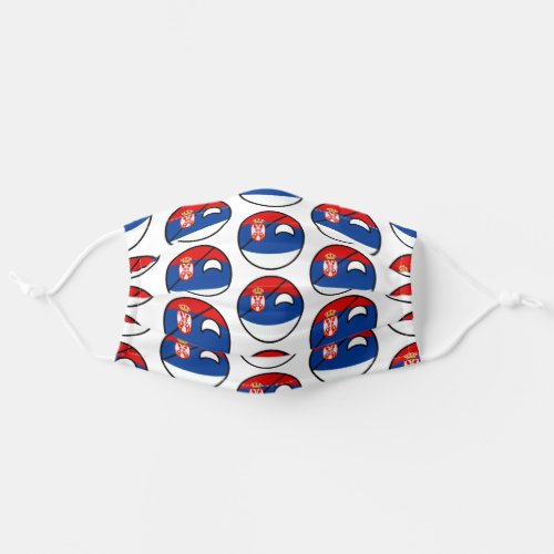 Funny Geeky Serbia Countryball Flag Adult Cloth Face Mask