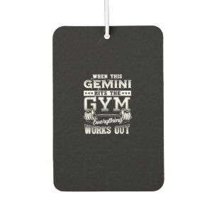 Funny Gemini Gym Workout Design Air Freshener