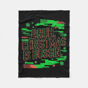 Funny Gen Alpha Gen Z Slang Funny Christmas Sweate Fleece Blanket