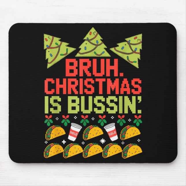 Funny Gen Alpha Gen Z Slang Funny Christmas Sweate Mouse Pad (Front)