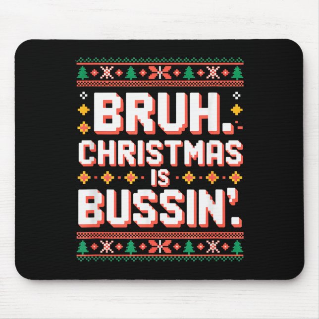 Funny Gen Alpha Gen Z Slang Funny Christmas Sweate Mouse Pad (Front)