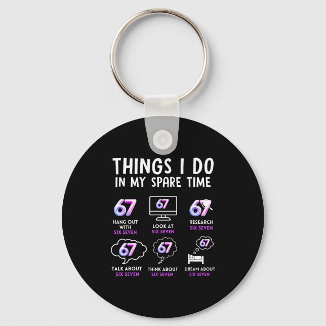 Funny Gen Alpha Lover Trend Fan Modern Youth Humor Keychain (Front)