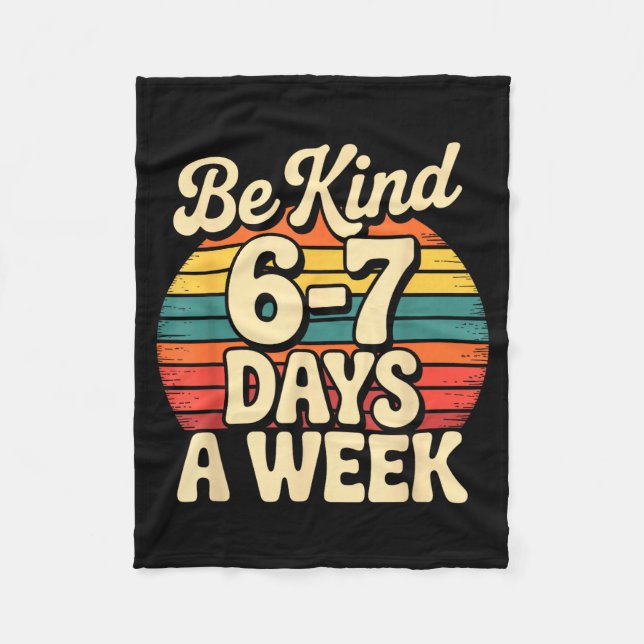 Funny Gen Alpha Meme Slang 67 Six Seven  Fleece Blanket (Front)