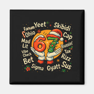 Funny Gen Z Christmas 67 Meme Holiday Trendy Magnet
