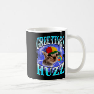 Funny Gen Z Gen Alpha Slang Cat Meme Greetings Huz Coffee Mug