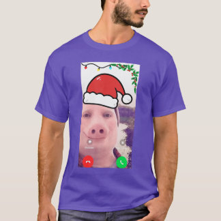 Funny gen z Humor brainrot Christmas John Pork Cal T-Shirt