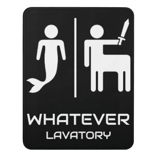 Funny Gender Neutral Restroom Door Sign