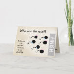 Funny Gender Reveal Announcement Card (boy) at Zazzle