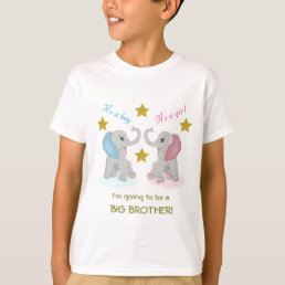 Funny Gender Reveal Big Brother elephant T-Shirt