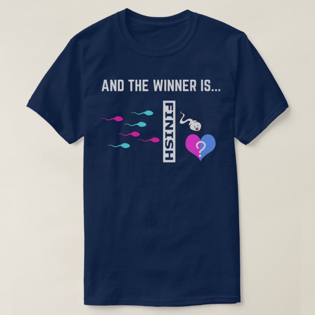 Funny Gender Reveal For Men Cool Baby Shower Party T-Shirt (Design Front)