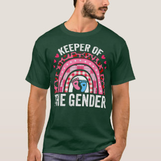 Funny Gender Reveal  Keeper Of The Gender Leopard  T-Shirt