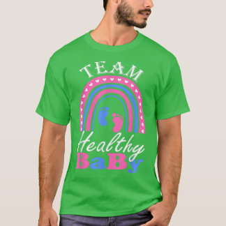 Funny gender reveal of team healthy baby party sup T-Shirt