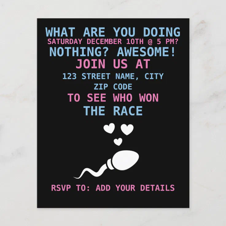 Funny Gender Reveal Party Invitation Zazzle