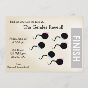 Funny Gender Reveal Party Invitation/ Announcement