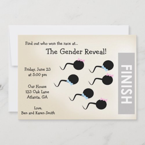 Funny Gender Reveal Party Invitation/ Announcement