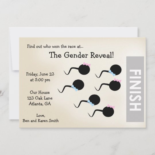 Funny Gender Reveal Party Invitation Announcement 