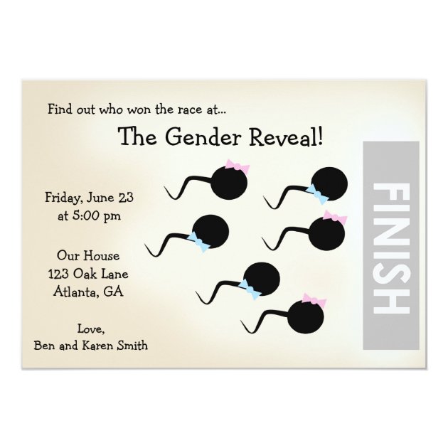 Funny Gender Reveal Party Invitation/ Announcement