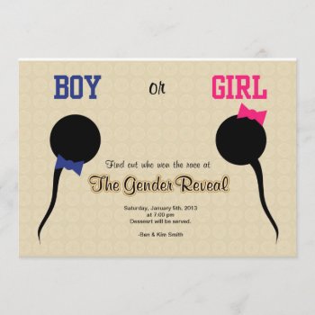 Funny Gender Reveal Party Invitation/ Announcement by FuzzyFeeling at Zazzle
