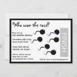 Funny Gender Reveal Party Invitation - Sperm Race at Zazzle